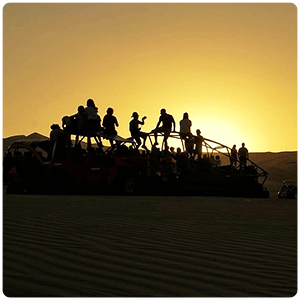 Sunset over Huacachina Desert