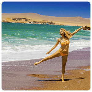 The Red Beach in Paracas Reserve