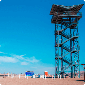 The New metallic tower to see the Nasca Lines.