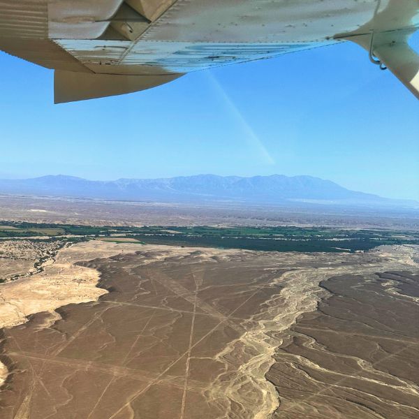 Triangle figures on the Nazca Desert.