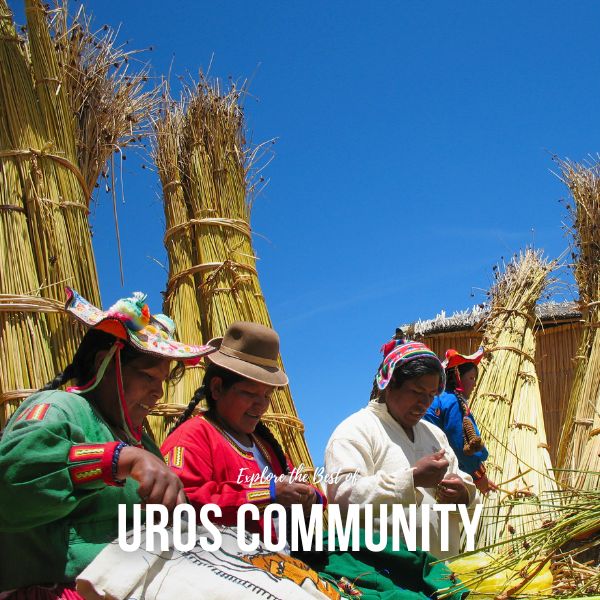 Visiting the Uros people at the Lake Titicaca.