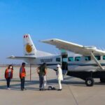Flight to Nazca from Pisco Airport.
