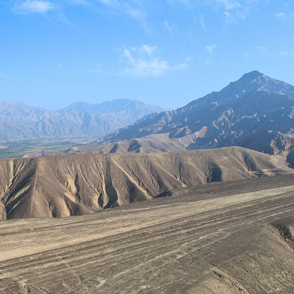Majestic view of the Andean foothills and valleys surrounding the Palpa desert