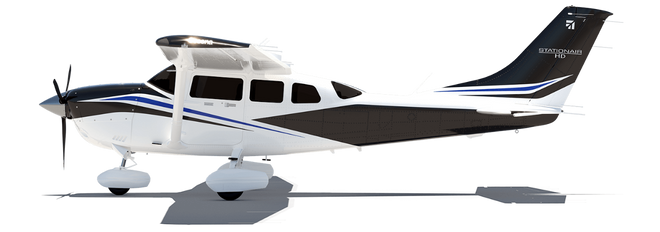 5-seats Cessna Stationair Single-engine aircraft at the Nazca airdrome
