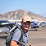 Tourist at the Nazca Airdrome
