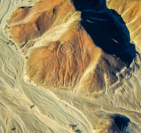 The mysterious Astronaut geoglyph etched into a Nazca hillside