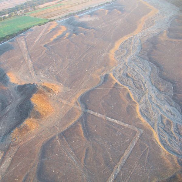 Ancient geoglyphs seen during Nazca Lines Flights from Ica Airport.