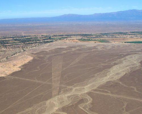 Nazca desert seen from the air