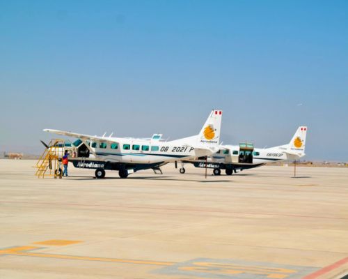 Scenic flight departure during the Nazca Lines Full Day Trip