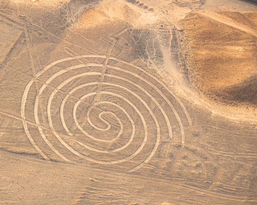 Spiral design among the Nazca Lines on the Full Day Trip