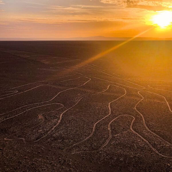 Nazca Lines at sunset