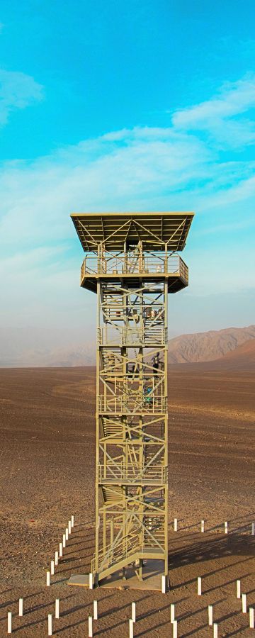 Metallic Tower of the Nazca Lines desert