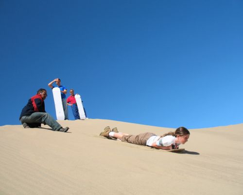 Sandboarding in Nazca.