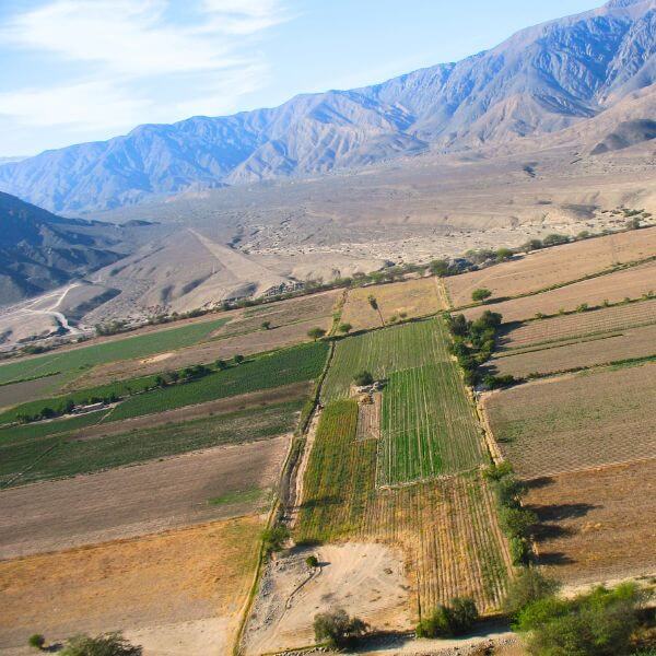 Farmland irrigated by Cantayo Aqueducts.