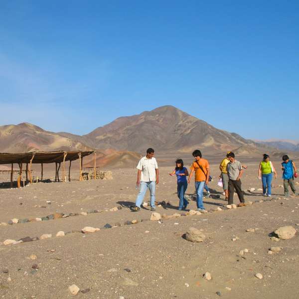 Local guide visiting Chauchilla.